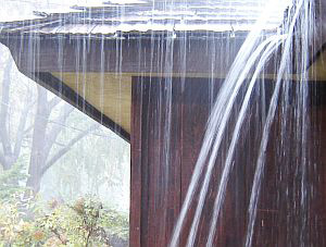 Gutter Overflowing with Water